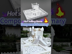 بچه ها لوازم بازی نرم سفید زمین بازی توپ استخر گودال با اسلاید