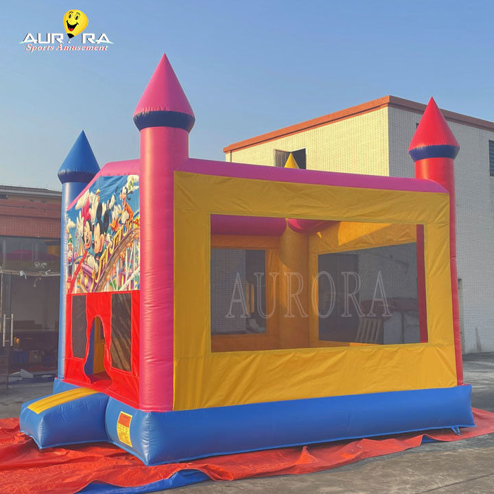خارج از منزل تجاری بادکنک PVC رنگارنگ بزرگسالان بچه ها پریدن قلعه